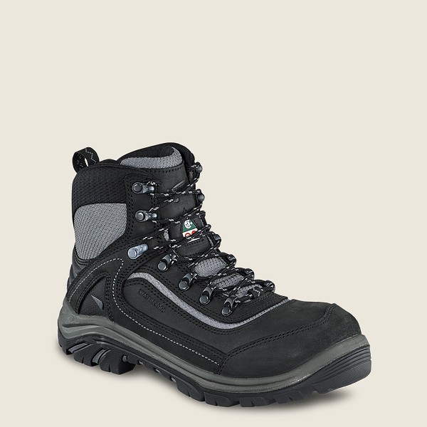 Botas Red Wing Hiking Mujer Negros/Grises - Trades - 6-Inch Waterproof Csa Safety Toe - 613-JMTVFK